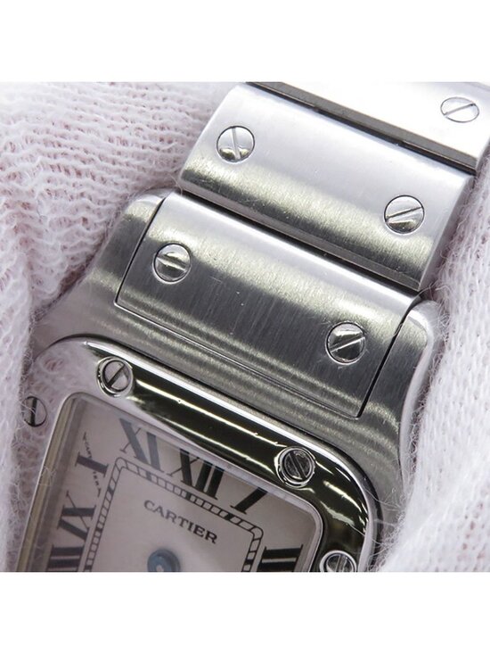 Cartier Santos Galbe SM Watch Ivory Dial Quartz main image 8
